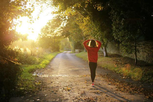 Woman running in the morning